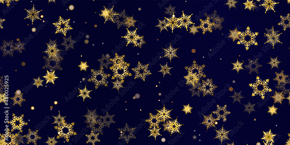 Gold snowflakes holiday seamless pattern. Gold snowflakes holiday seamless pattern.