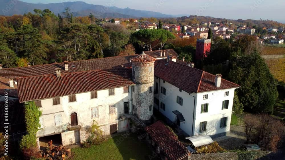 Autumn in the hills. Village and vineyards with an ancient flavor Autumn in the hills. Village and vineyards with an ancient flavor