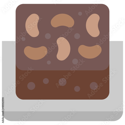 brownie flat icon