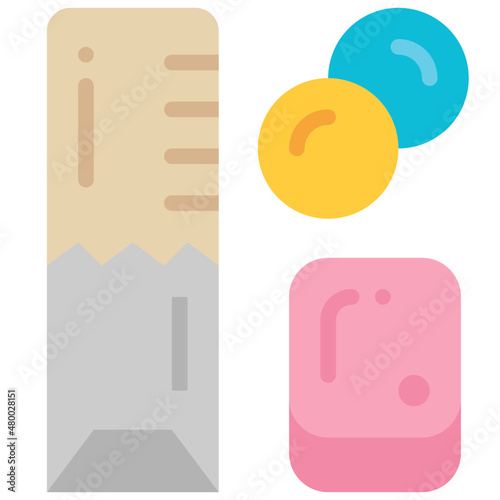 chewing gum flat icon