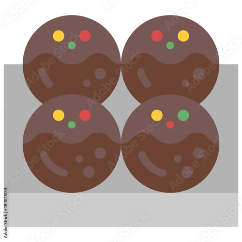 choco ball flat icon
