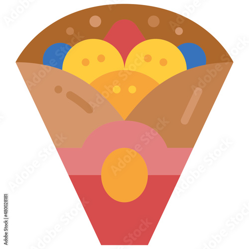 crepe flat icon