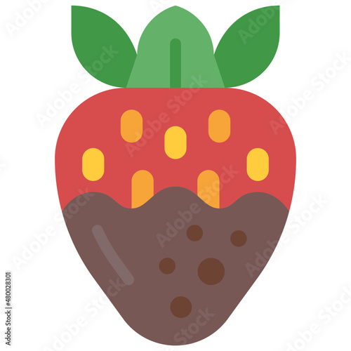 strawberry flat icon