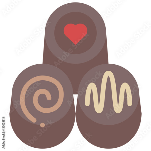 truffle flat icon