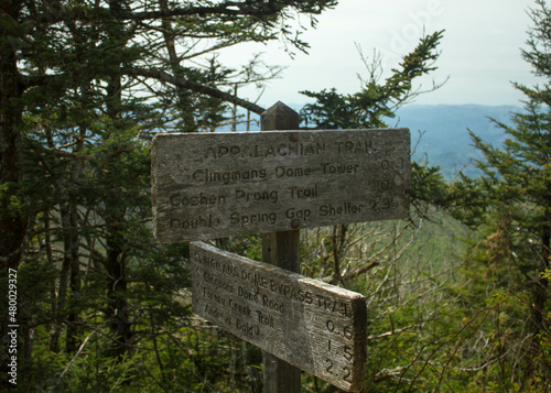 Great Smoky Mountains Trail Sighn, Appalacian Trail