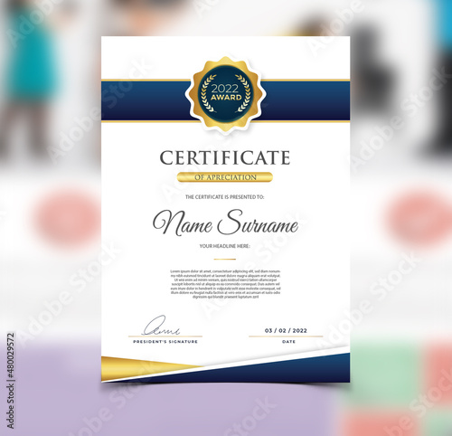 Appriciation certificate best award diploma