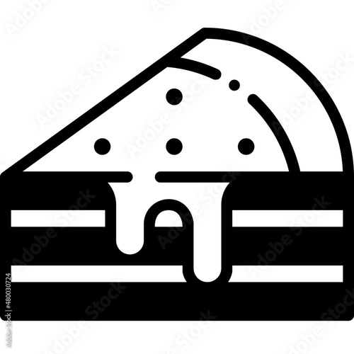 crepe solid outline icon