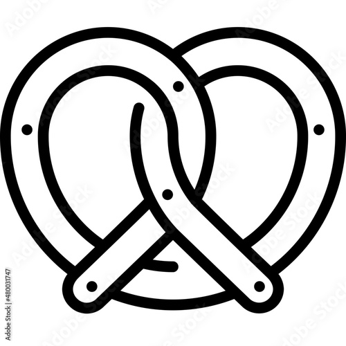 pretzel line icon