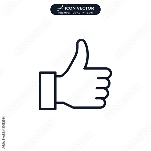 Thumbs icon symbol template for graphic and web design collection logo vector illustration