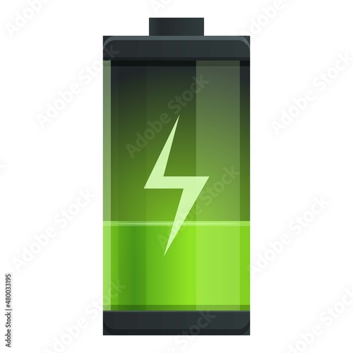 Charge battery icon cartoon vector. Charger energy. Recharge level