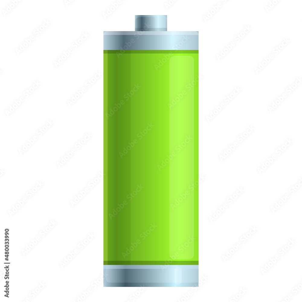 Mobile battery icon cartoon vector. Energy level. Full electric Mobile battery icon cartoon vector. Energy level. Full electric