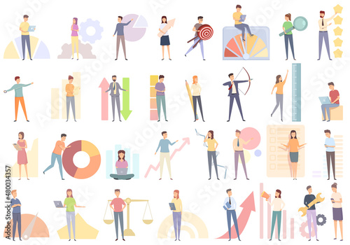 Benchmark testing icon cartoon vector. Aspekt benchmarking. Development expertise