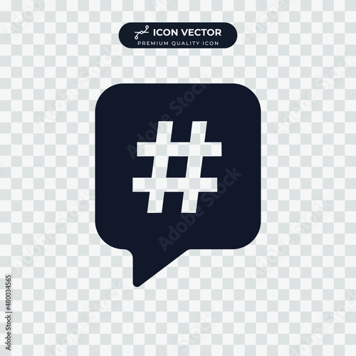Hashtag icon symbol template for graphic and web design collection logo vector illustration