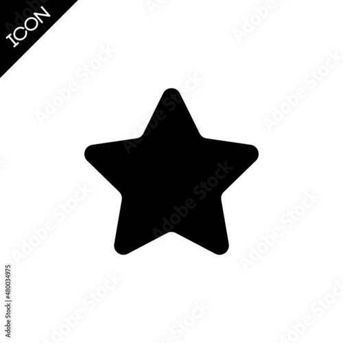 Star icon in flat style on white background.