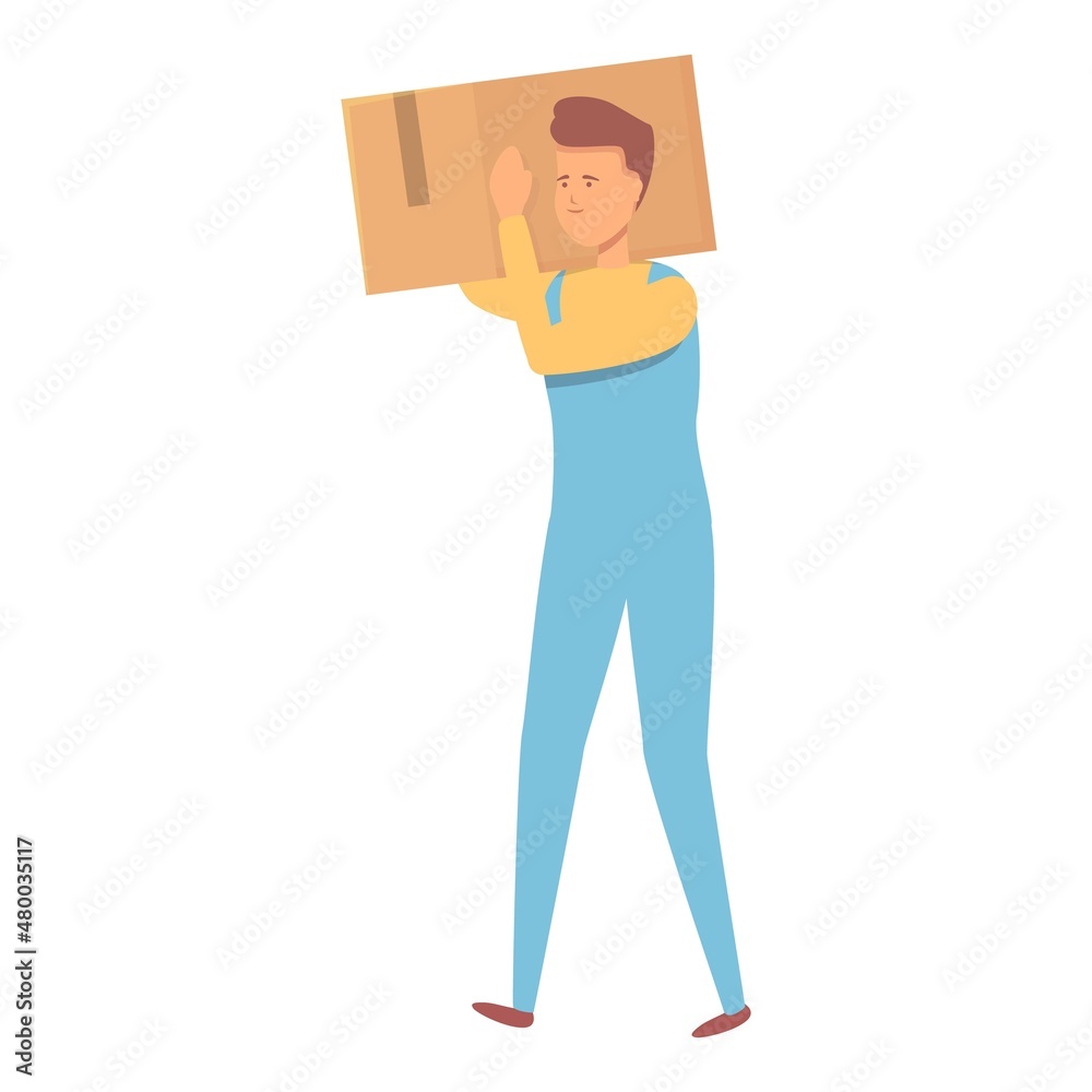 Moving box icon cartoon vector. House move. Home furniture Moving box icon cartoon vector. House move. Home furniture