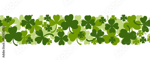 Fotografia St. Patrick's clovers horizontal pattern seamless