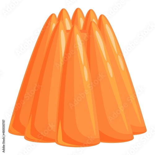 Candy jelly icon cartoon vector. Gummy fruit. Sweet dessert