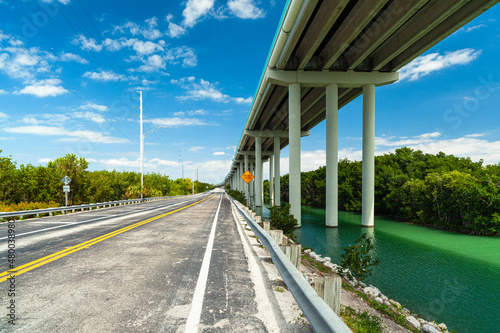 Overseas Highways 1 in the Florida Keys leading to Key Largo photo