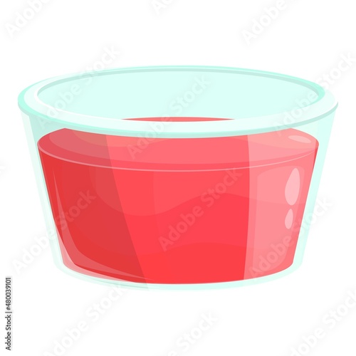 Gelatin jelly icon cartoon vector. Sweet candy. Gum food