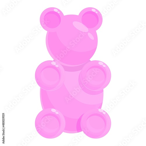 Bear jelly icon cartoon vector. Fruit dessert. Gelatin baby