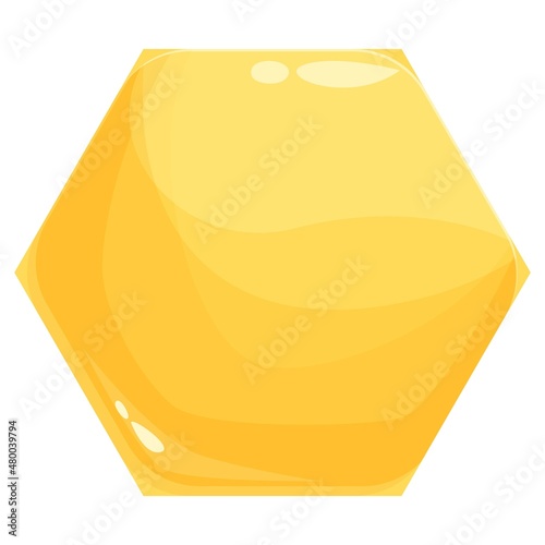 Gold jelly icon cartoon vector. Candy fruit. Sweet dessert