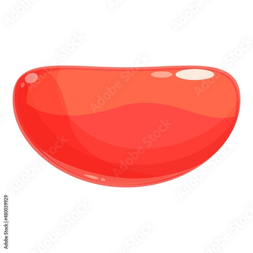 Bean jelly icon cartoon vector. Candy fruit. Sweet gum