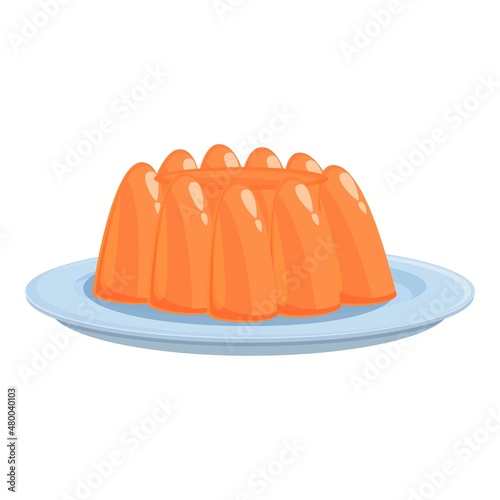 Dessert jelly icon cartoon vector. Candy gummy. Sweet fruit