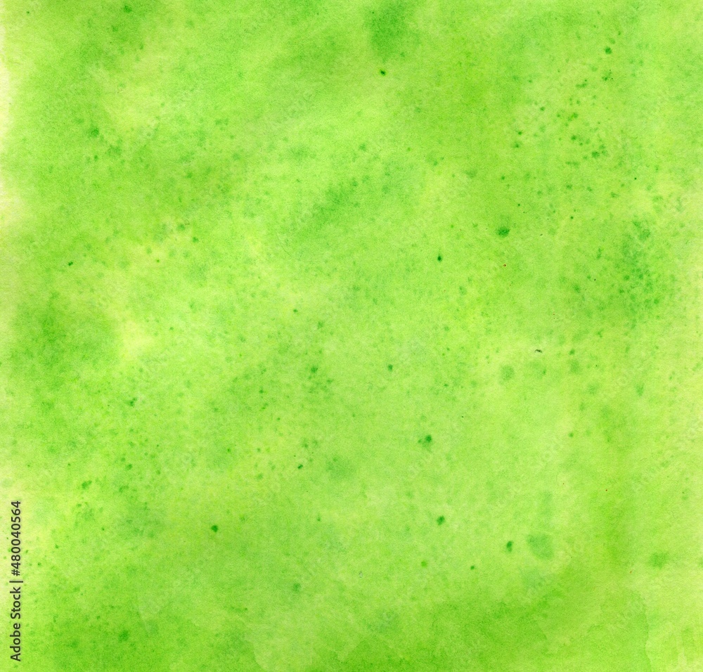 Square Abstract grunge Watercolor background bright yellow-green textured art banner