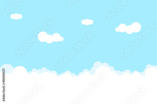 Sky background. Vector graphics in flat style