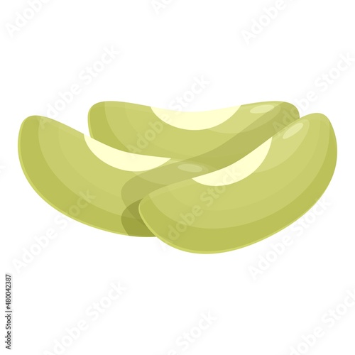 Zn green beans icon cartoon vector. Food mineral. Nutrition suplement