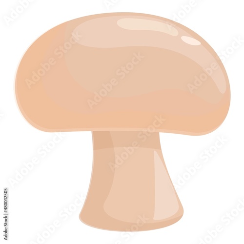 Zinc mushroom icon cartoon vector. Mineral food. Zn nutrition
