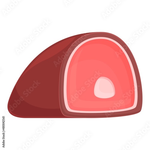 Raw meat zinc icon cartoon vector. Food vitamin. Zn nutrition