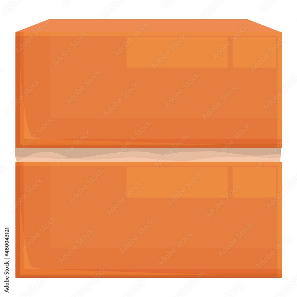 New brick wall icon cartoon vector. Mortar cement. Building house New brick wall icon cartoon vector. Mortar cement. Building house