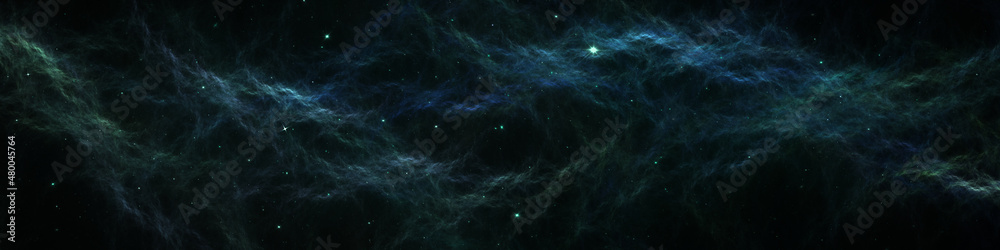 Space background with star dust and gas clouds. Fractal 3d illustration. Panoramic space galaxy nebula map. Space background with star dust and gas clouds. Fractal 3d illustration. Panoramic space galaxy nebula map.