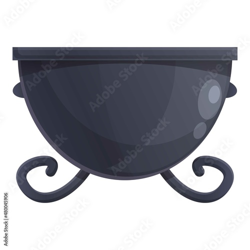 Gameplay cauldron icon cartoon vector. Casino slot. Gold button
