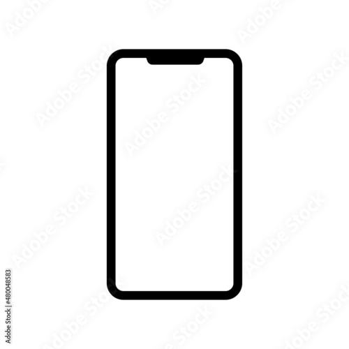 Mobile phone concept. Empty template of smartphone. Phone icon vector illustration