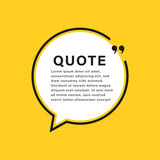 quote box speech bubble frame. texting boxes with quotation marks. line quote frames	
