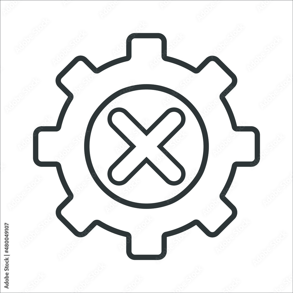 settings icon isolated vector illustration. EPS 10 Vector settings icon isolated vector illustration. EPS 10 Vector