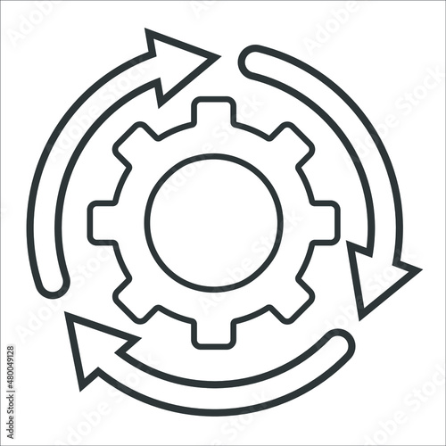 settings icon isolated vector illustration. EPS 10 Vector