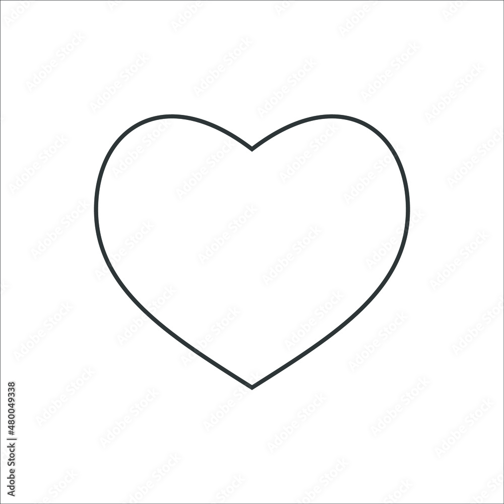 vector heart icon on white isolate. EPS10