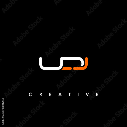 UDJ Letter Initial Logo Design Template Vector Illustration