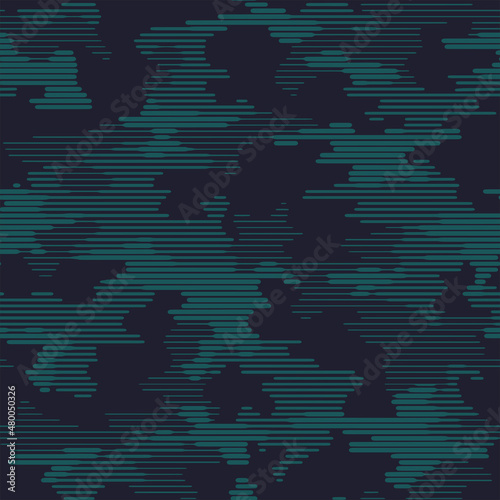 Full seamless modern halftone lines camouflage pattern for decor and textile. Camo design for textile fabric printing and wallpaper. Army model design for trend fashion.