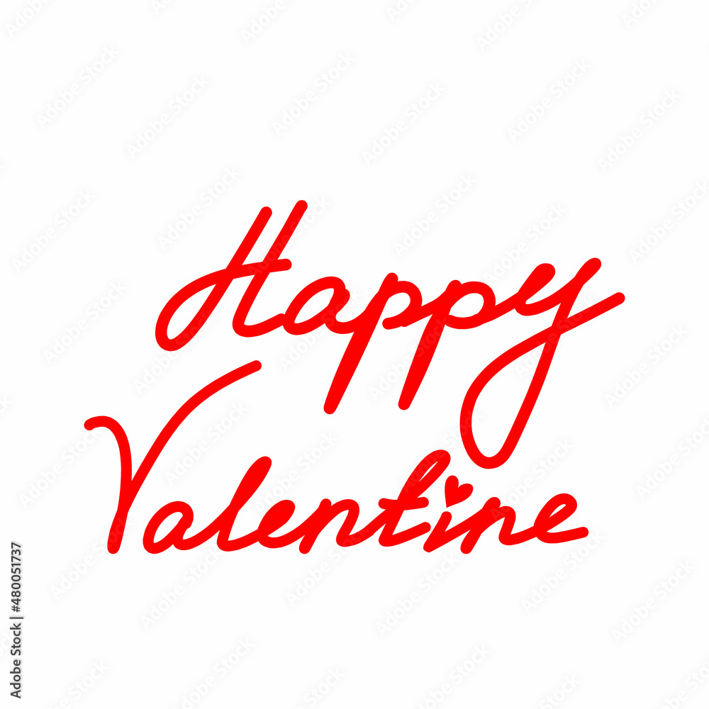 Happy Valentine's inscription. vector illustration for Valentine's Day. Vector illustration