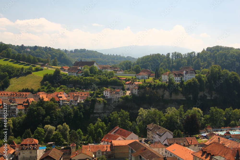 City of Bern, Switzerland. Panorama view of Berne old town