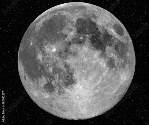 Foto big full moon with many details
