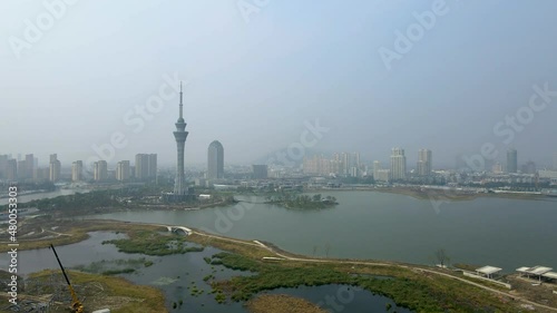 aerial photography changshu city landscape skyline photo