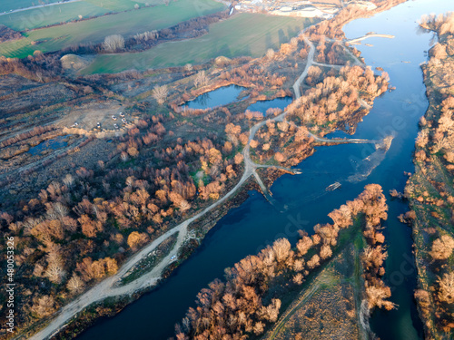 Vacha River, pouring into the Maritsa River near city of Plovdiv, Bulgaria photo