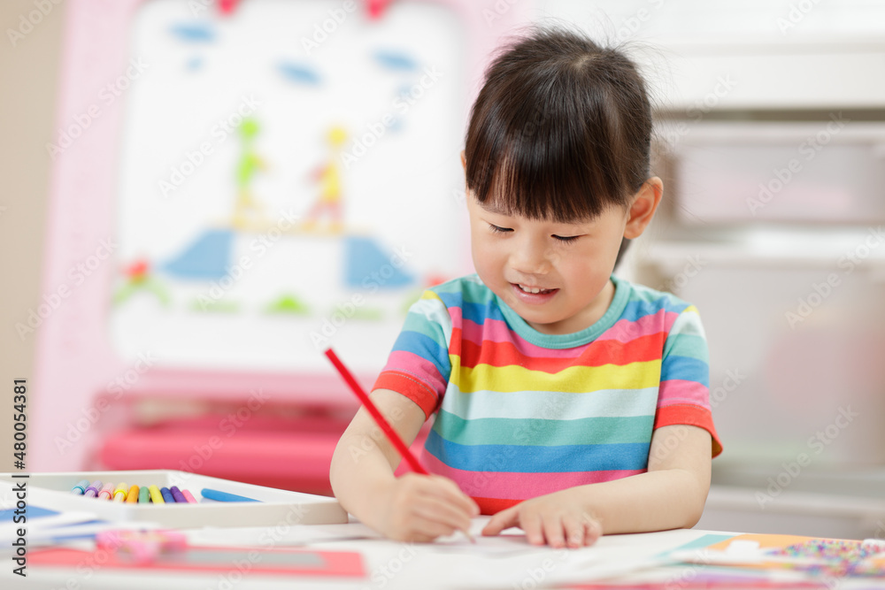 young girl making craft for homeschooling young girl making craft for homeschooling