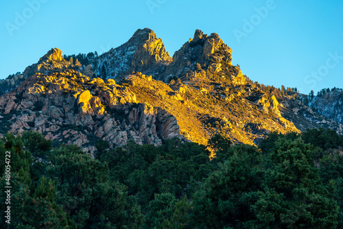 Hualapai Mountain Peak at Sunset photo