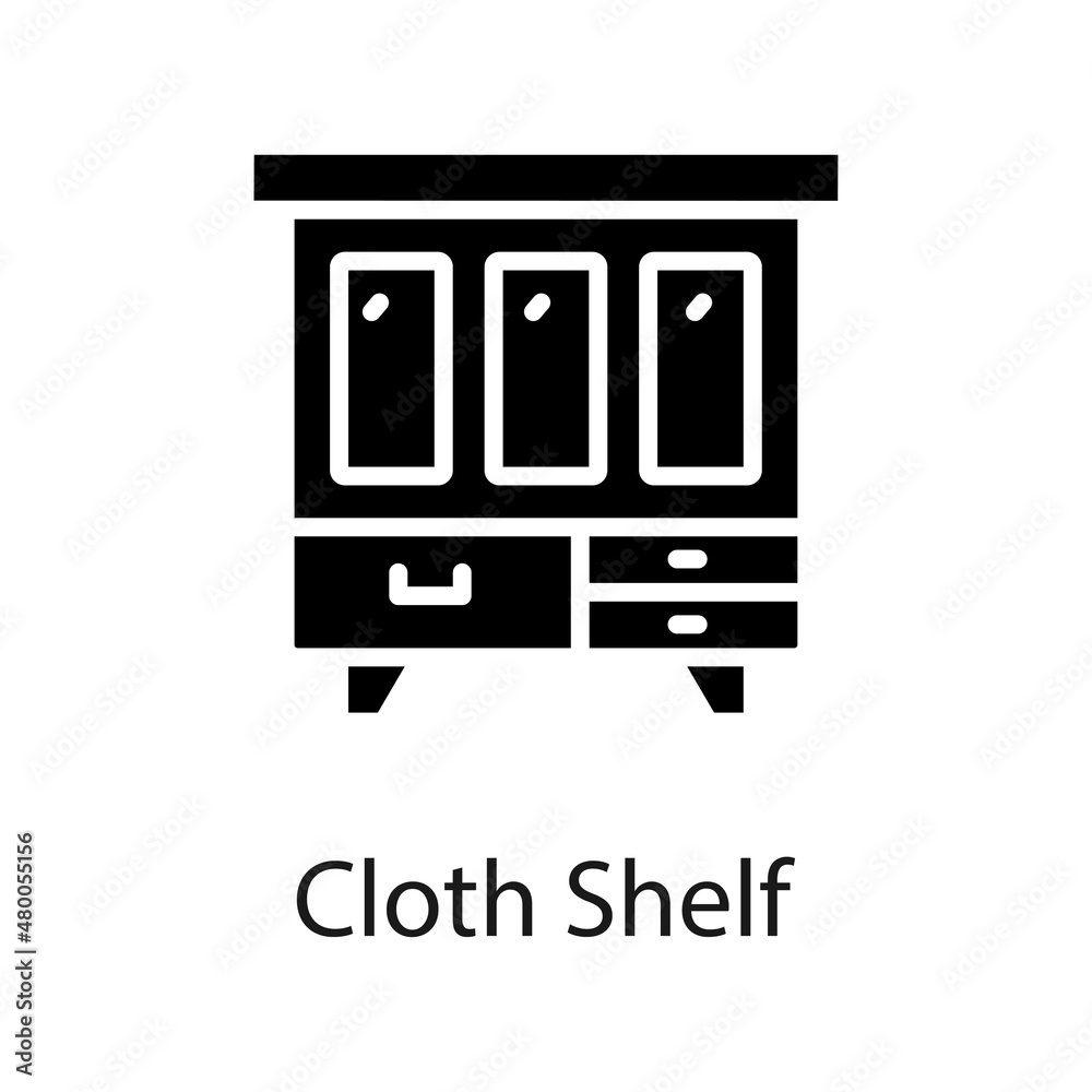 Cloth Shelf vector Solid icon for web isolated on white background EPS 10 file Cloth Shelf vector Solid icon for web isolated on white background EPS 10 file